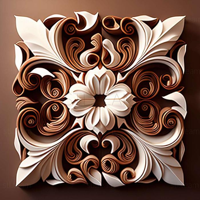 Pattern brown white